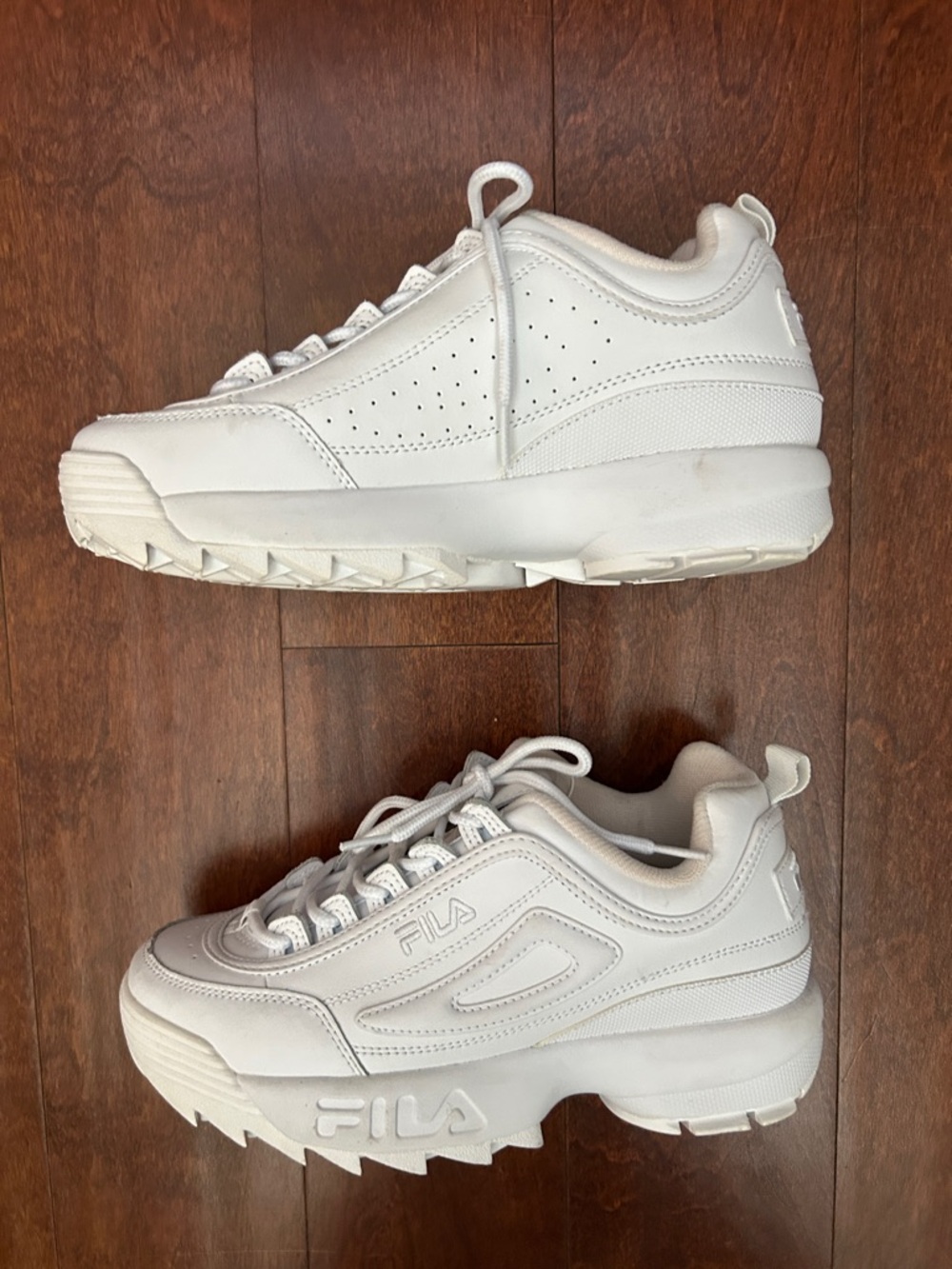 FILA Women’s Disruptor 2 Premium 'Triple White', Size 9